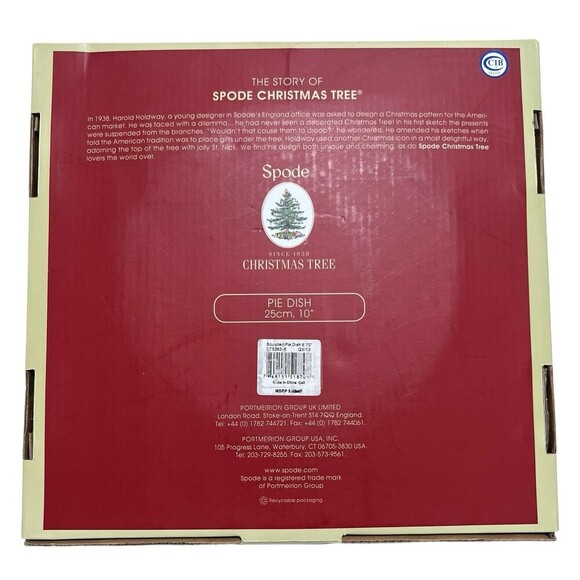 Spode Christmas Tree Pie Plate Santa New In Box 10" - Picture 4 of 7